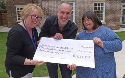 Rugby FM Jason Presents £1,615 Fundraiser Cheque